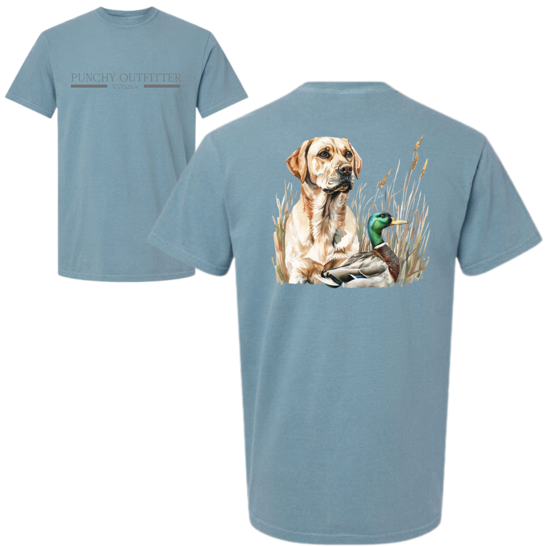 Golden Lab with Duck Tee